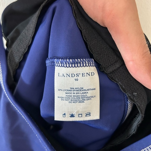 Lands' End Navy Strappy Tank Top - Picture 3 of 3